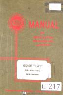 Gisholt-Gisholt Operators Instruction 1SV1 Balancing Machine Supplement Manual-1SV1-01